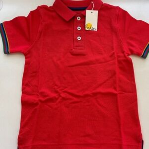 NWT New Mini Boden Pique Polo Shirt Boys Size 6-7 years